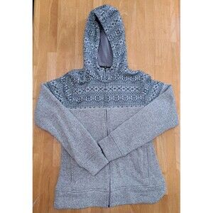 Womens PATAGONIA Gray Better Sweater Full Zip Hooded Fleece Jacket Medium